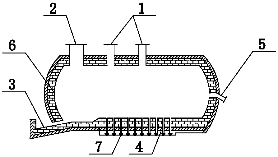 A kind of masonry method for inner lining of reduction furnace