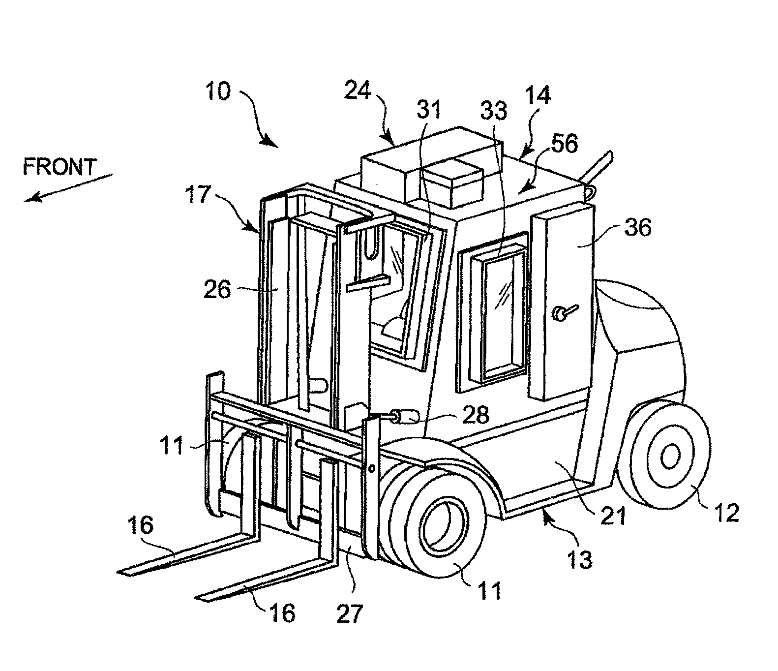 Manned vehicle and cabin structure thereof