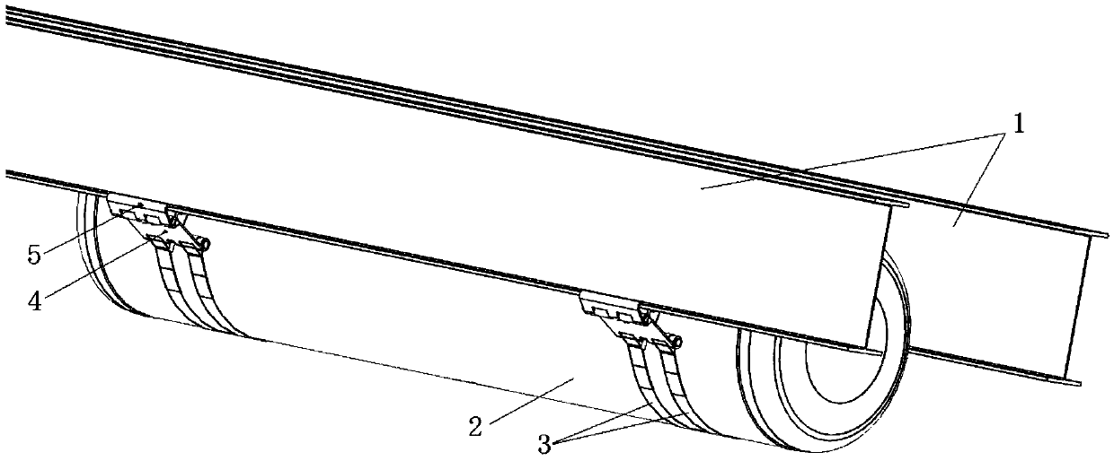 Automobile water storage tank suspension hanging bracket and water storage tank installation structure