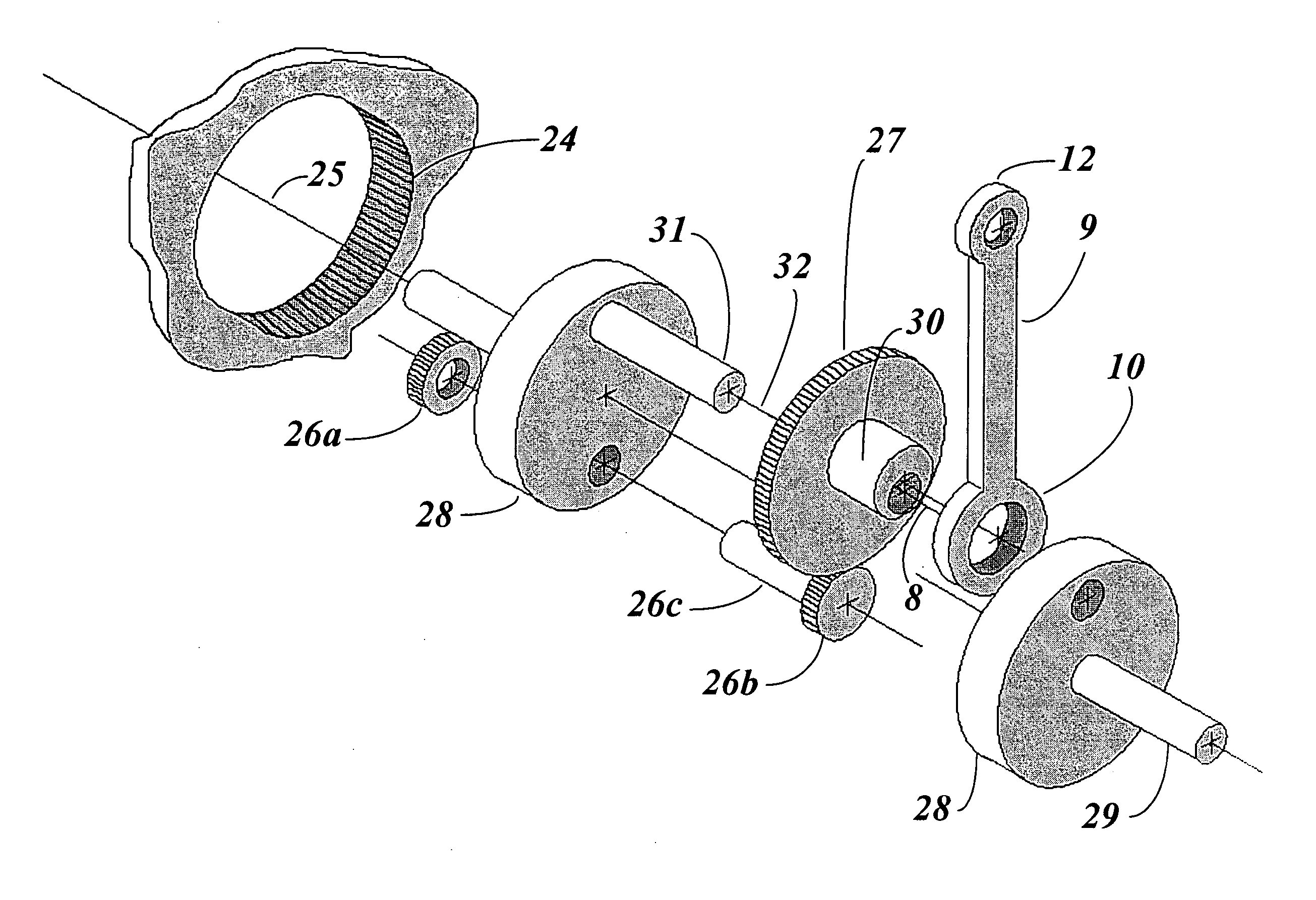 Epitrochoidal crankshaft mechanism and method