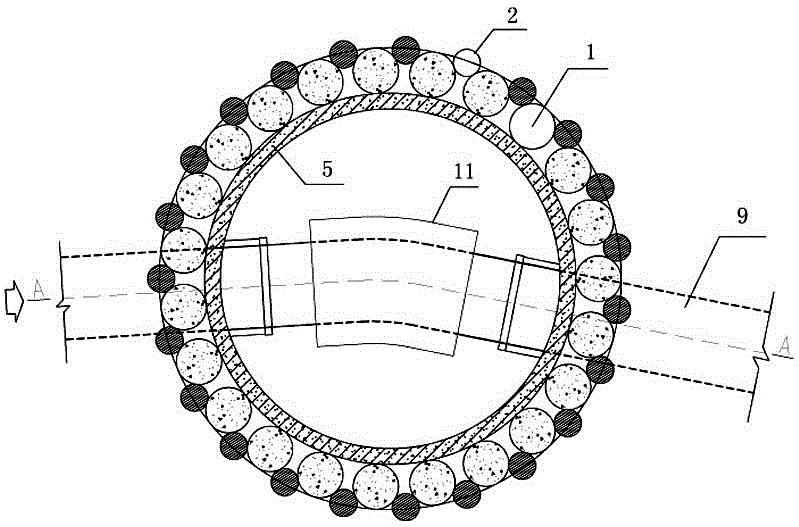 Small-size deep foundation pit supporting structure for pipe jacking construction