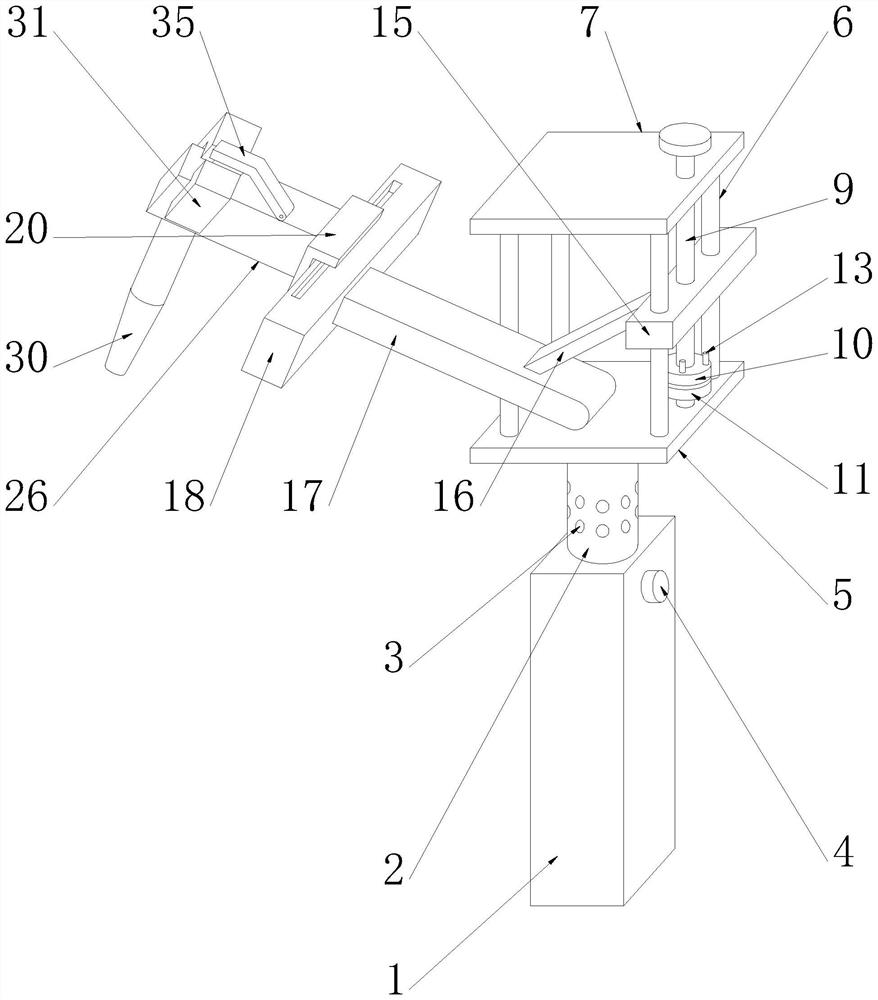 Equipment adjusting device for self-retaining laryngoscope operation examination