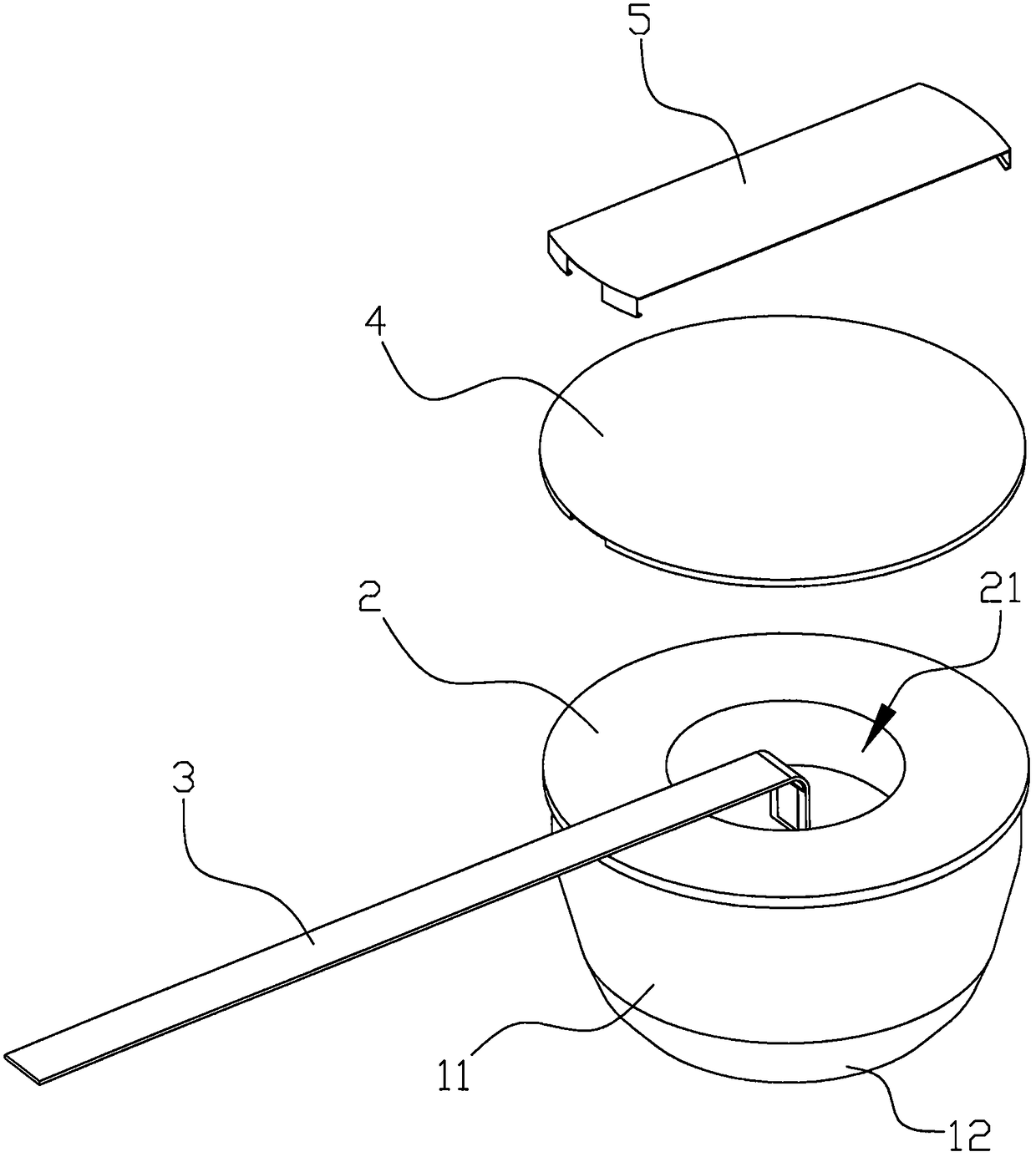 Packaging structure for welding powder