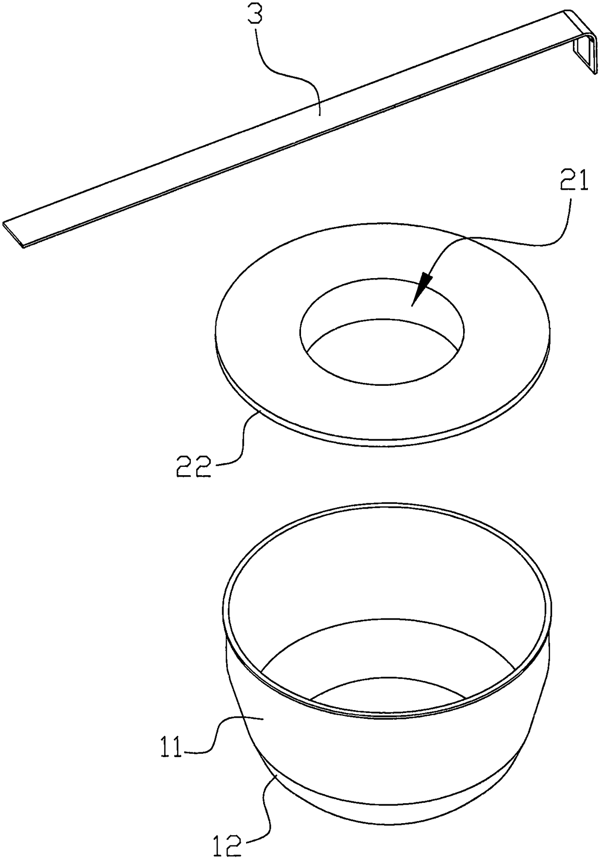 Packaging structure for welding powder