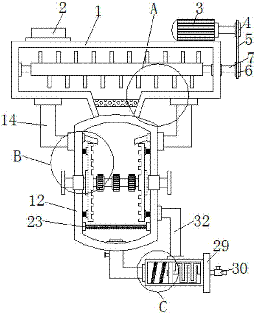High-efficiency lubricating oil production blending device