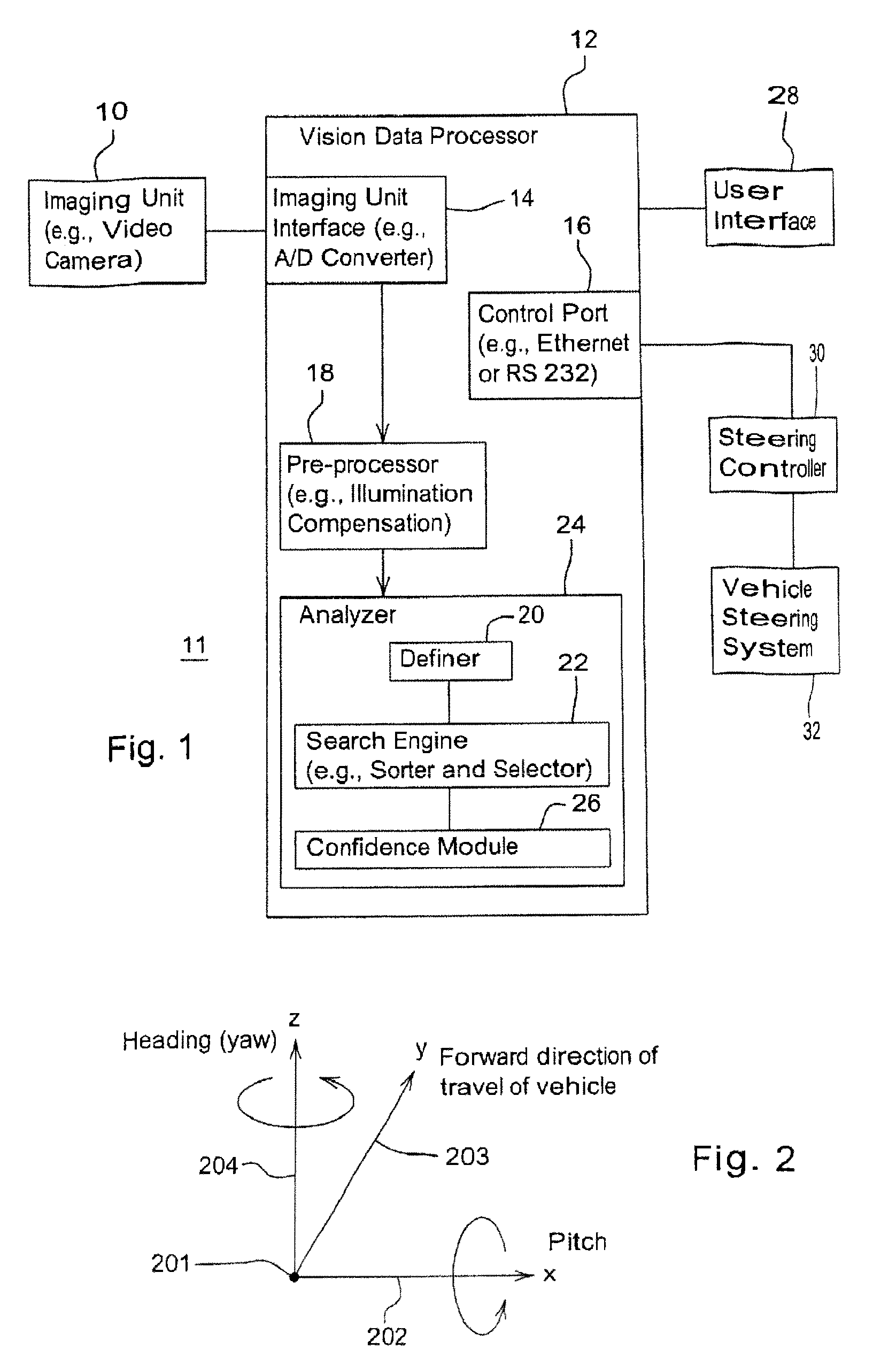 Vision guidance system and method for identifying the position of crop rows in a field