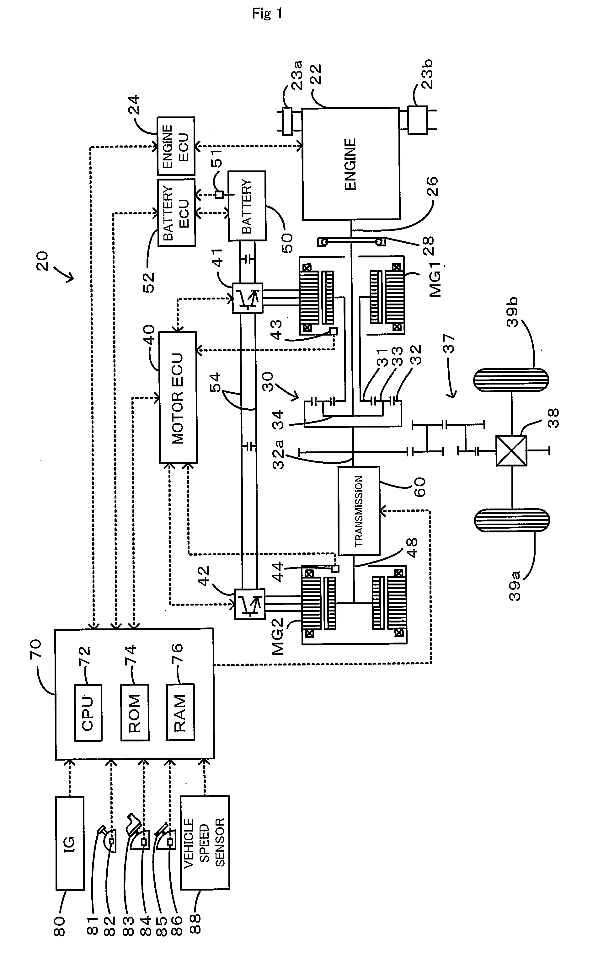 Power Output Apparatus and Hybrid Vehicle Equipped With the Same