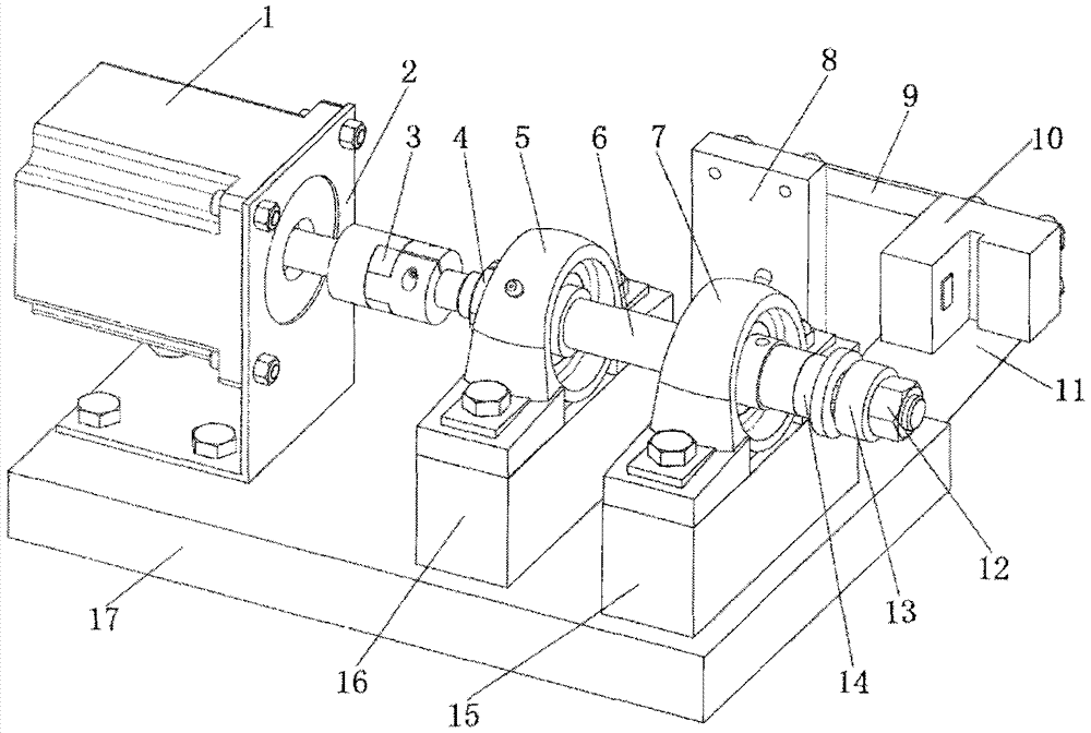 A kind of testing device and testing method for clutch end surface runout of automobile air conditioner