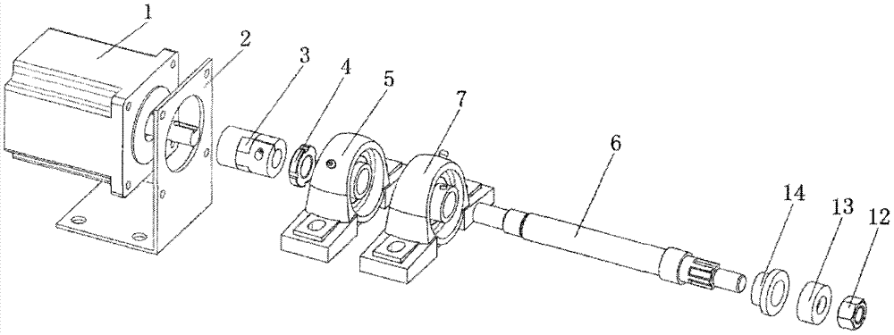 A kind of testing device and testing method for clutch end surface runout of automobile air conditioner