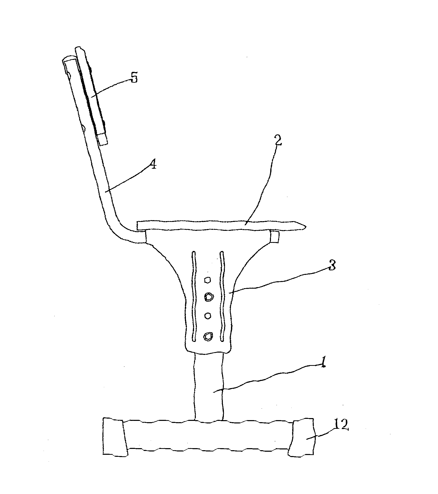 Chair with height adjusting structure