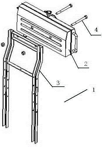 Expansion water tank integration device for passenger car with rear engine