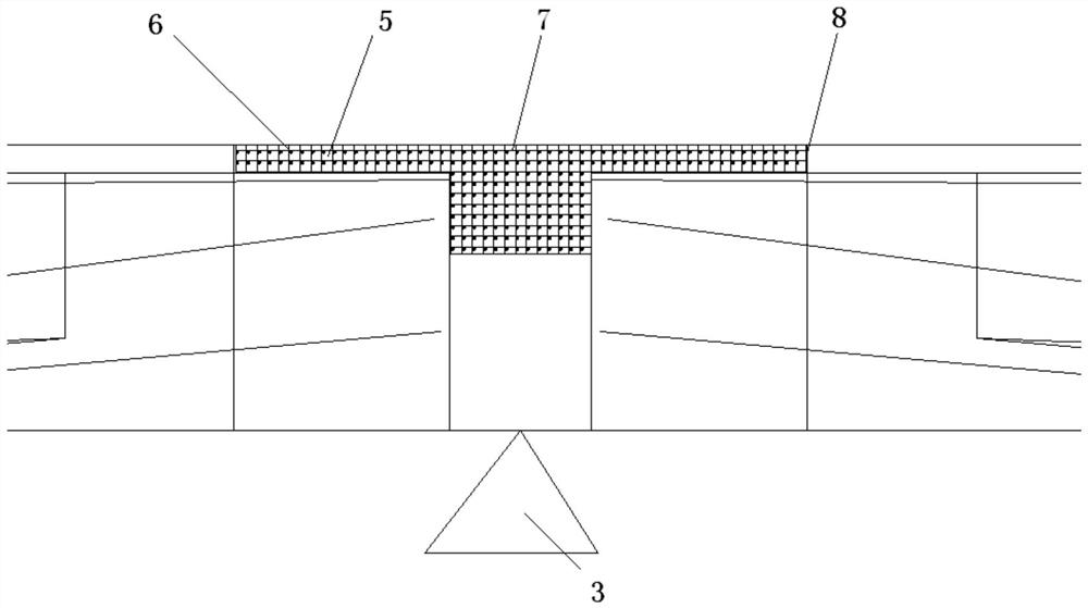 Method for reinforcing hogging moment area of continuous beam by adopting steel fiber self-stress concrete