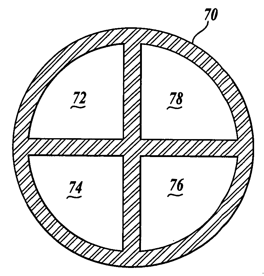 Multiple lumen assembly for use in endoscopes or other medical devices