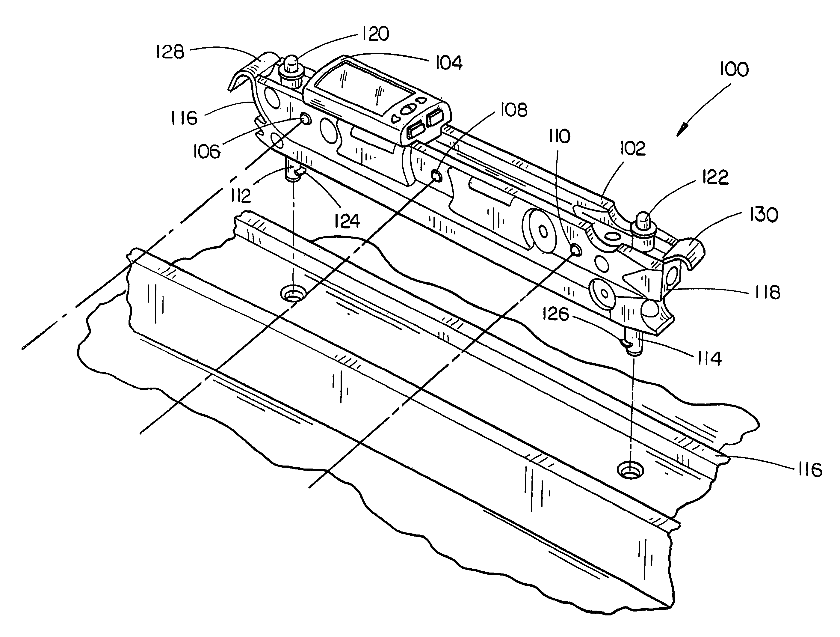 Measurement and alignment device including a display system