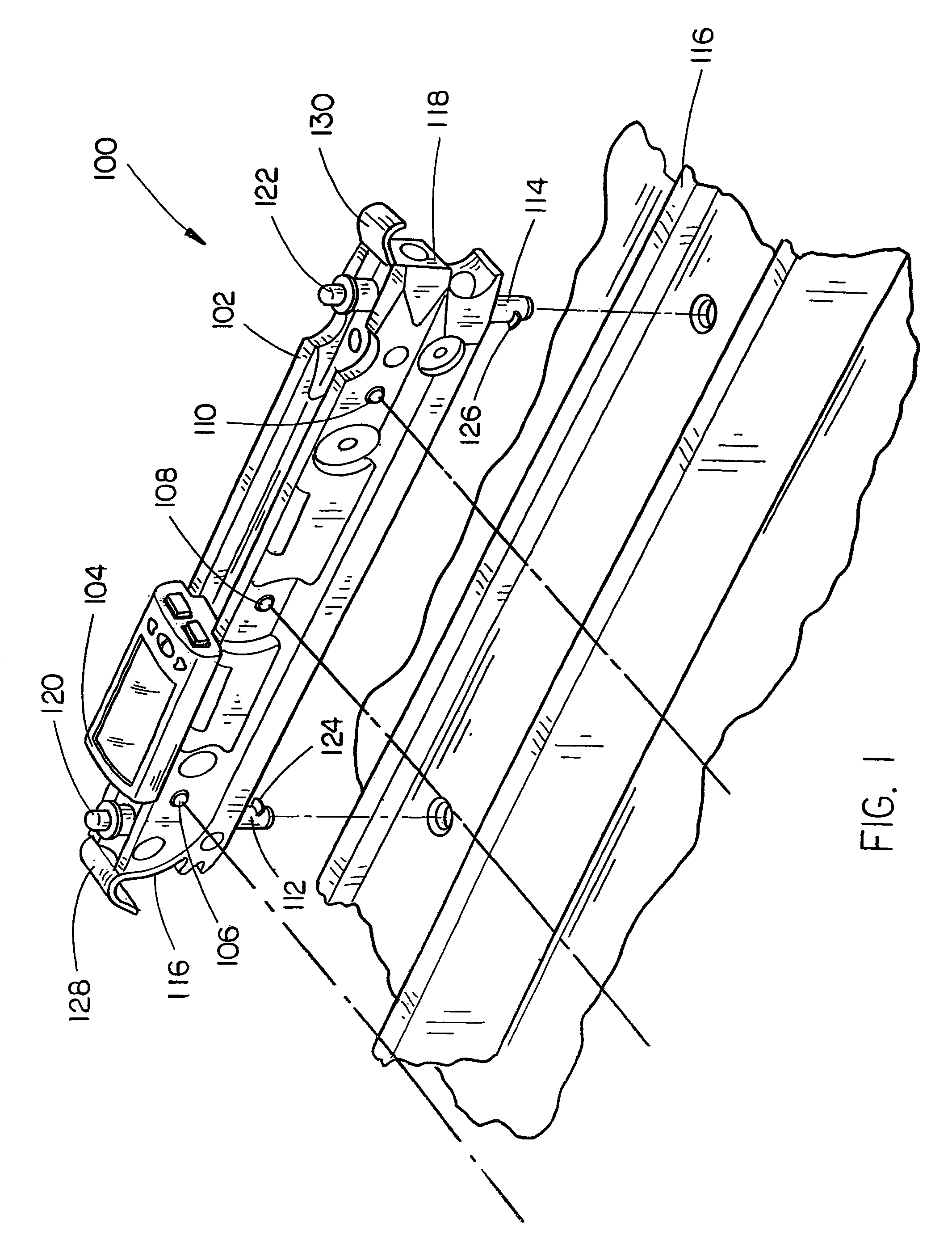 Measurement and alignment device including a display system
