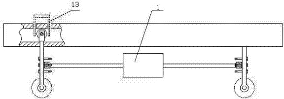 Chassis device of automatic lifting vehicle