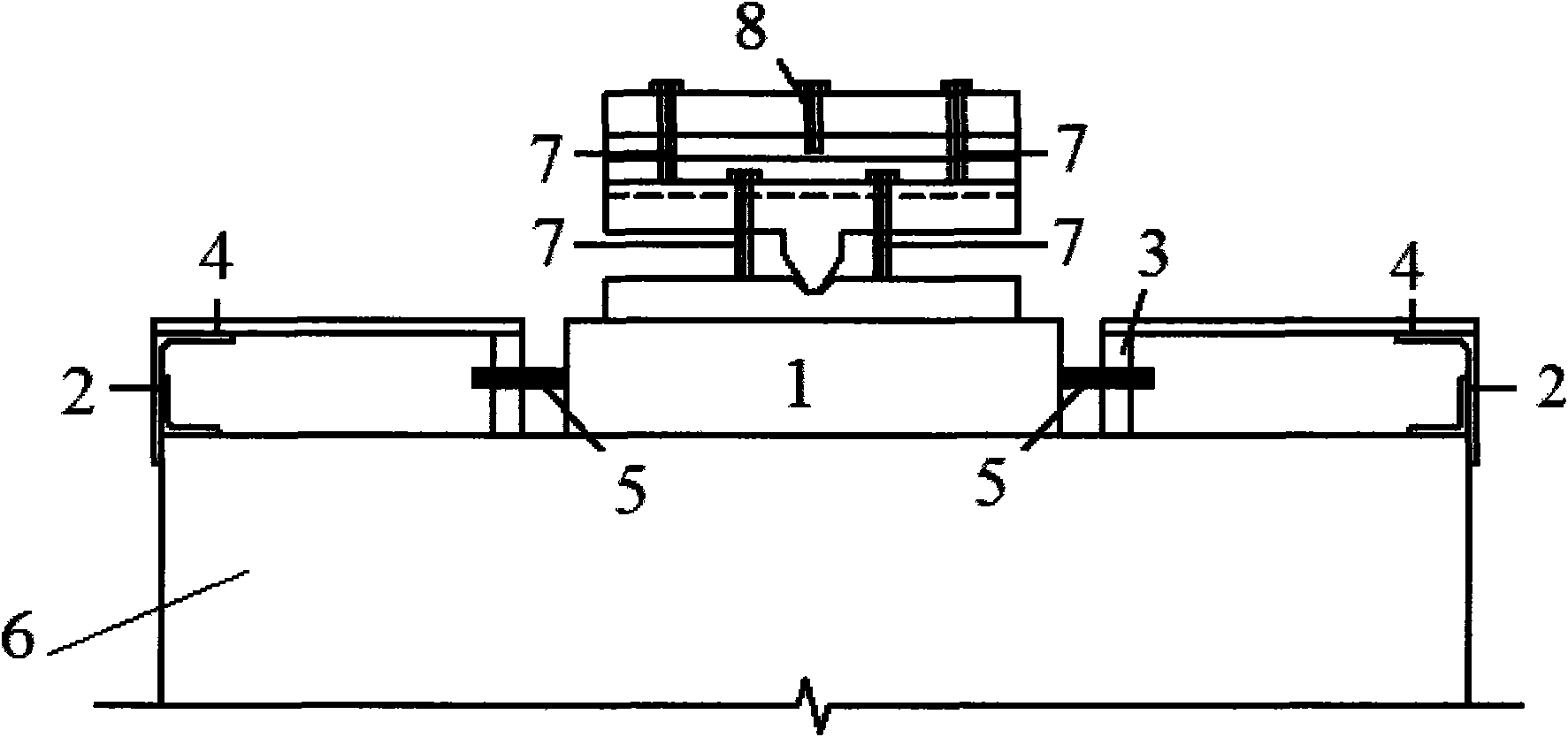 Two-way cutter point support centring and levelling test device