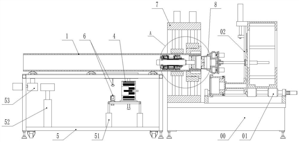 Integral type flanged flange production equipment and method