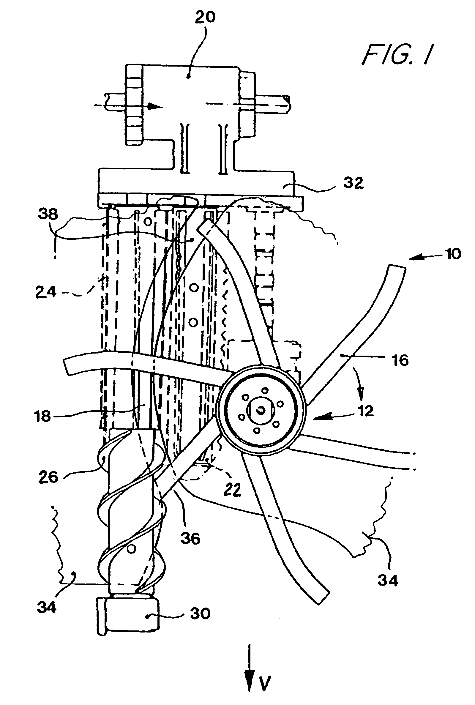 Gathering and picking device having a curved picking gap