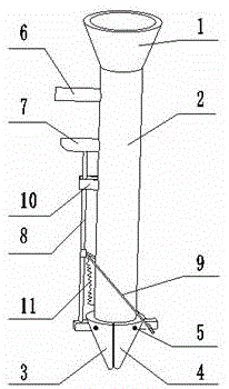 Fertilizer application device applied to film-covering planting