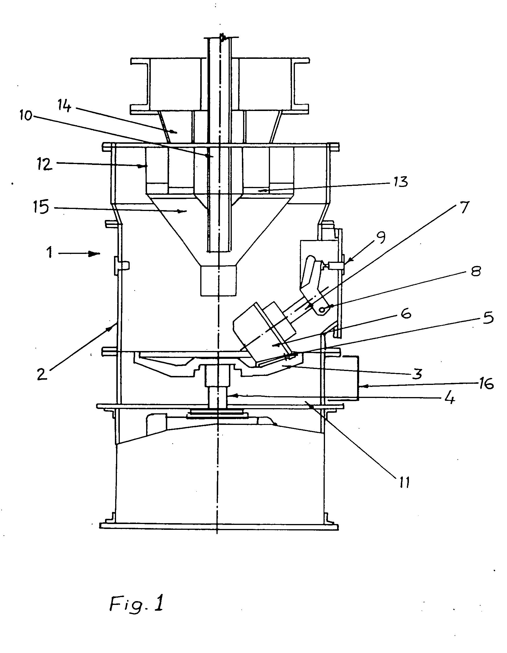 Bowl mill for a coal pulverizer with an air mill for primary entry of air