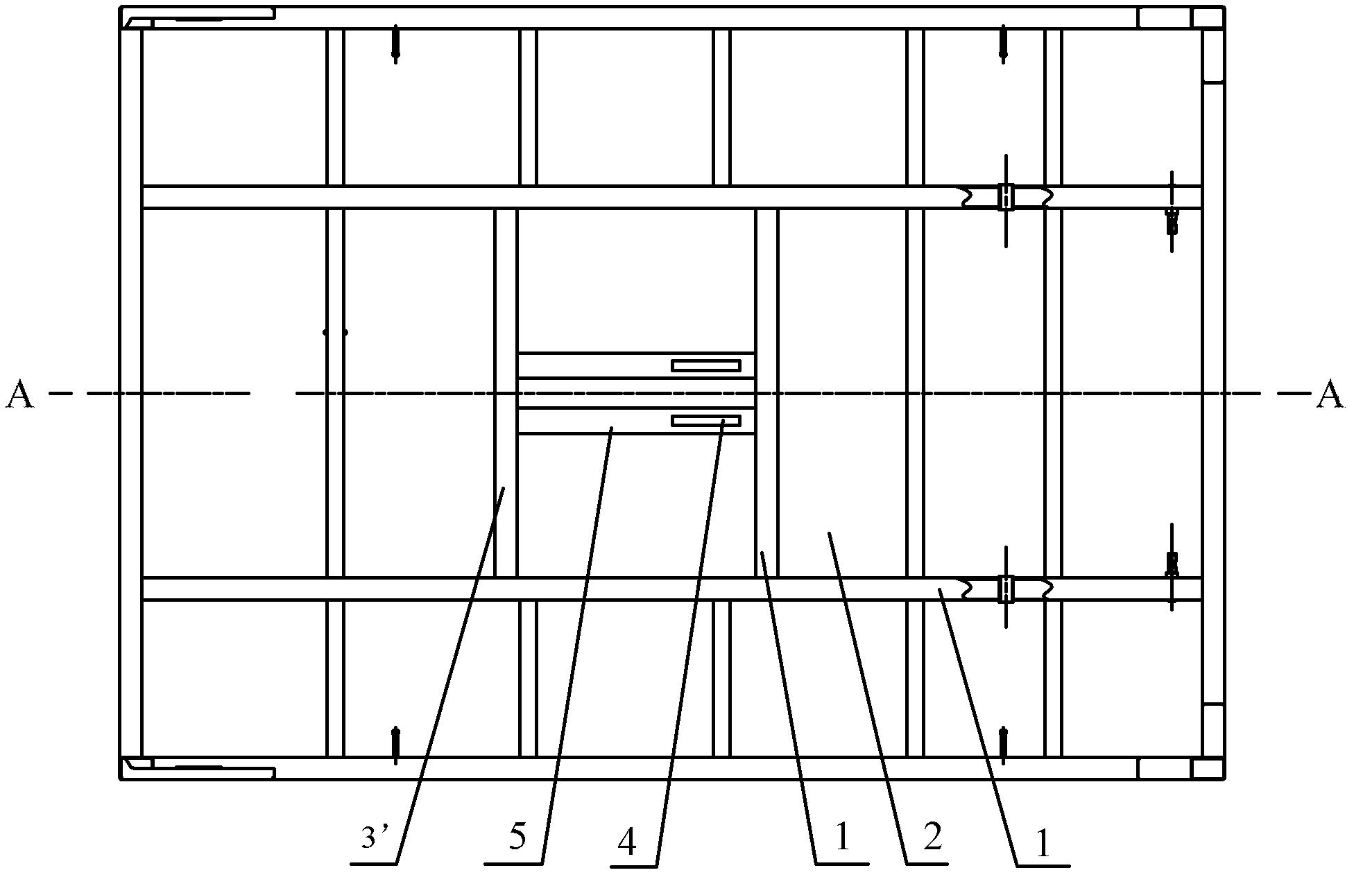 Hydraulic pump installation point support of motor tricycle and platform floor with same