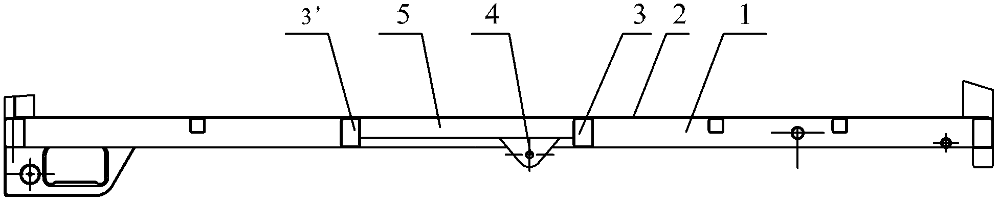 Hydraulic pump installation point support of motor tricycle and platform floor with same