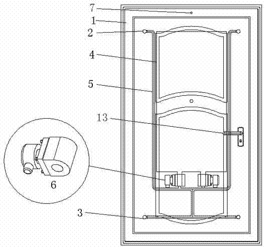 Intelligent detection automatic fire-extinguishing door