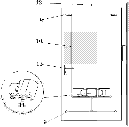 Intelligent detection automatic fire-extinguishing door