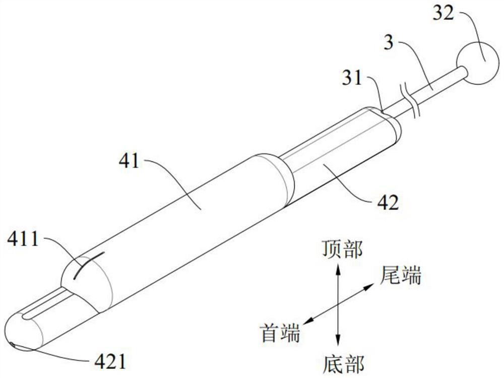 Guide wire auxiliary device for bifurcation lesion and medical instrument with guide wire auxiliary device