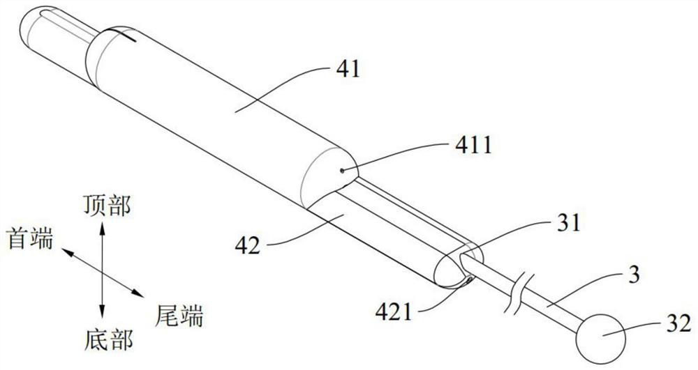 Guide wire auxiliary device for bifurcation lesion and medical instrument with guide wire auxiliary device