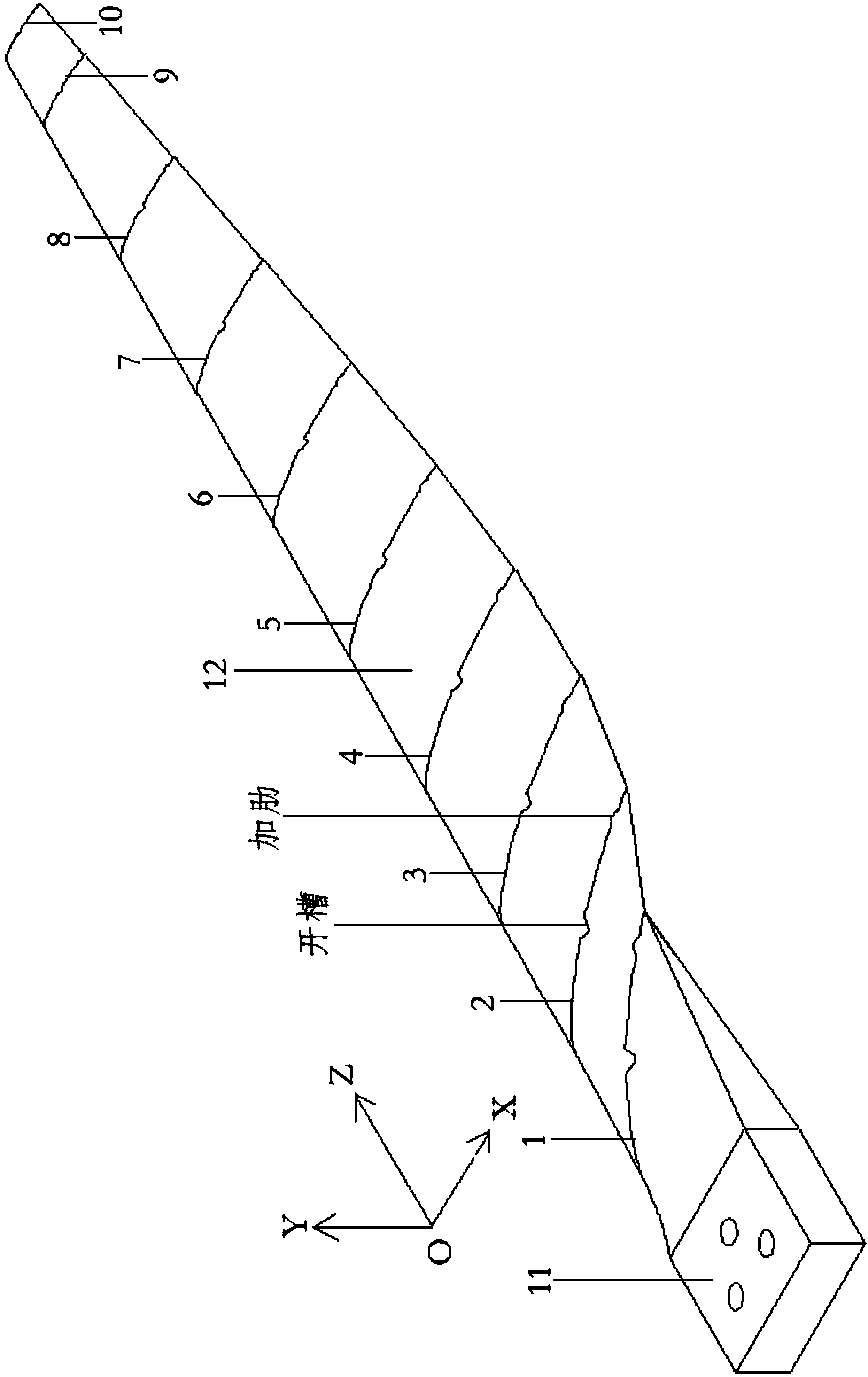 Ribbed and grooved type wind turbine blade