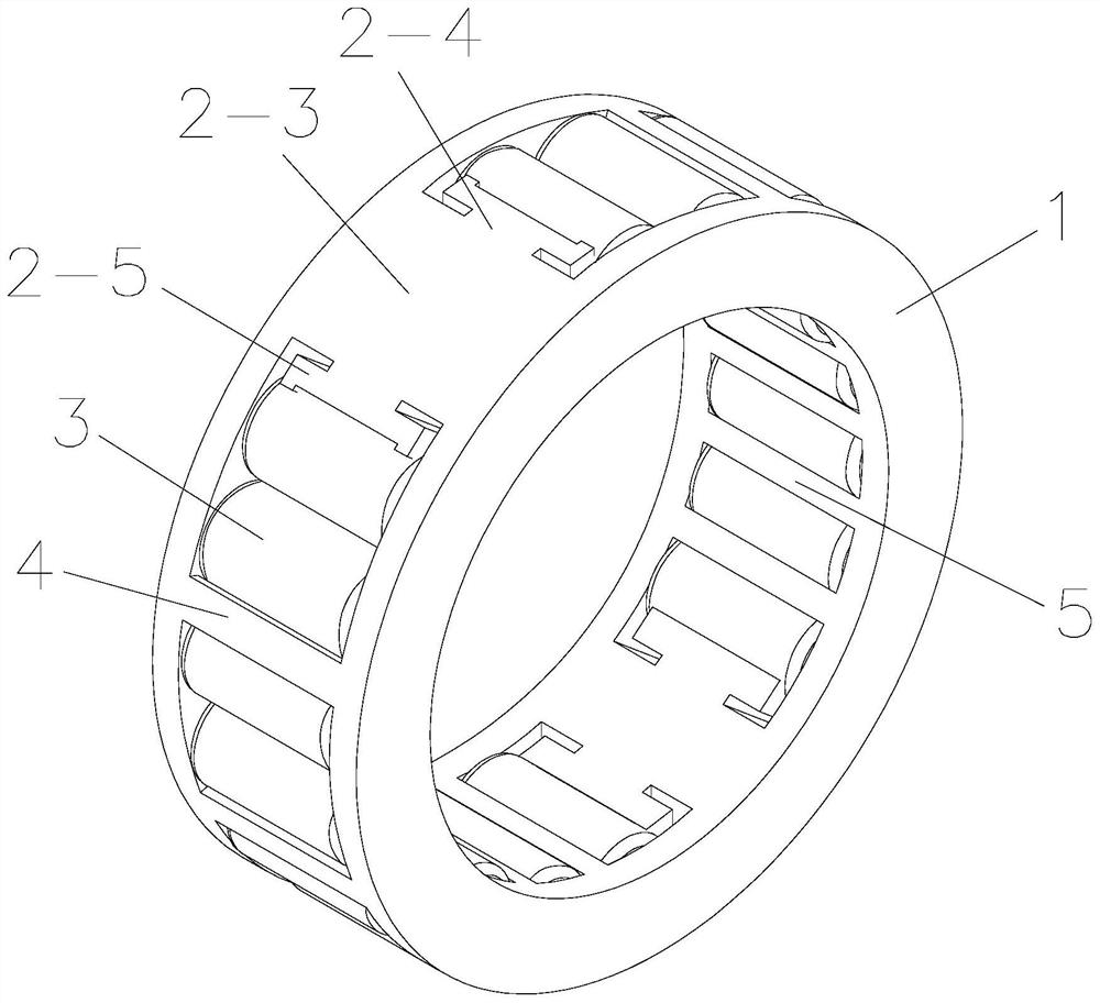 Elastic self-locking full roller bearing and robot reduction gear thereof