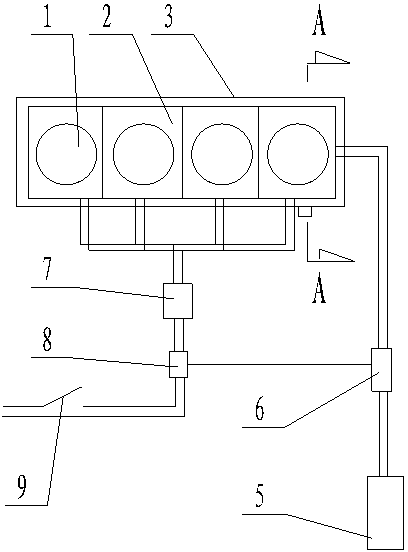 Radiating method for high-power LED light source and radiating device for same