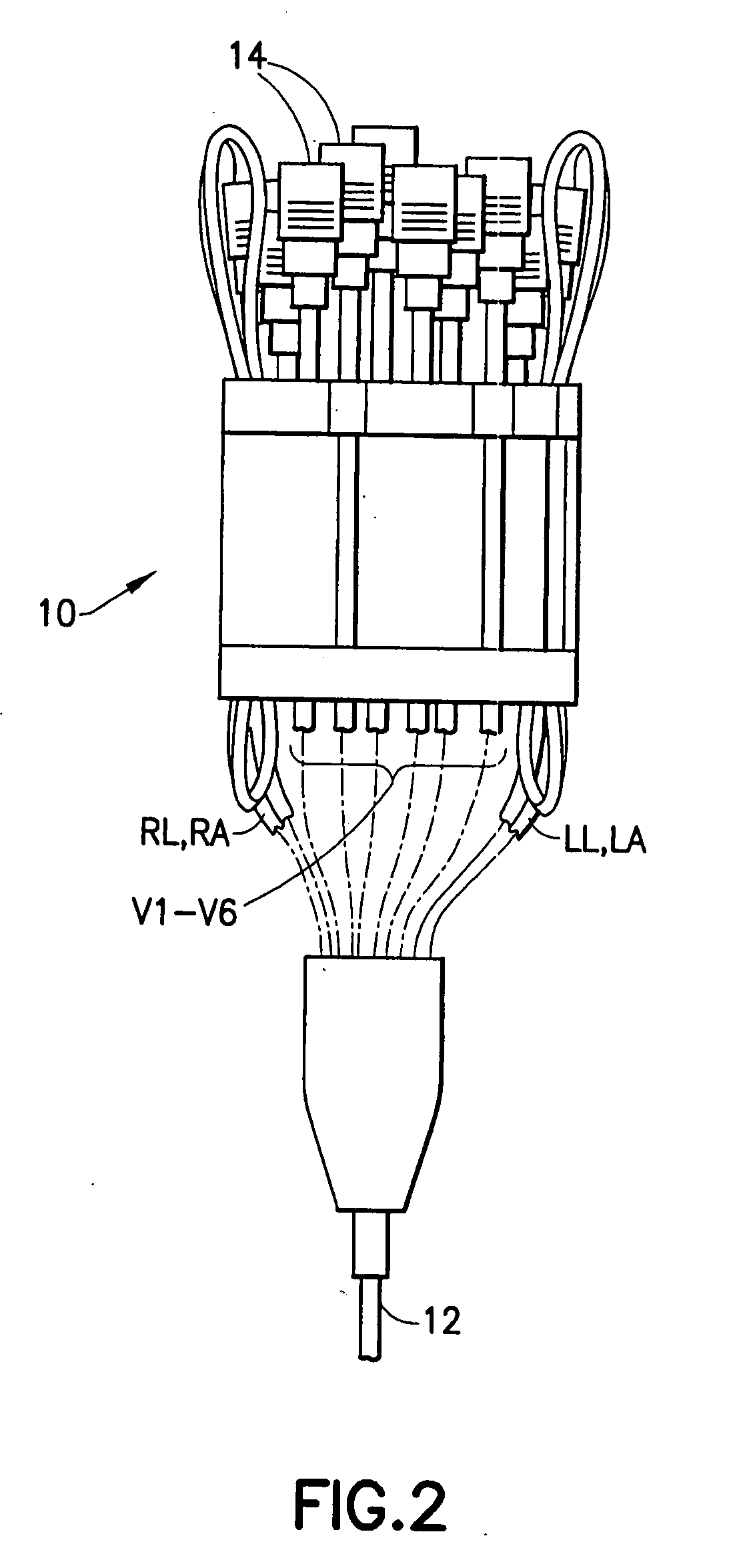 Device for arranging wire leads from medical testing apparatus