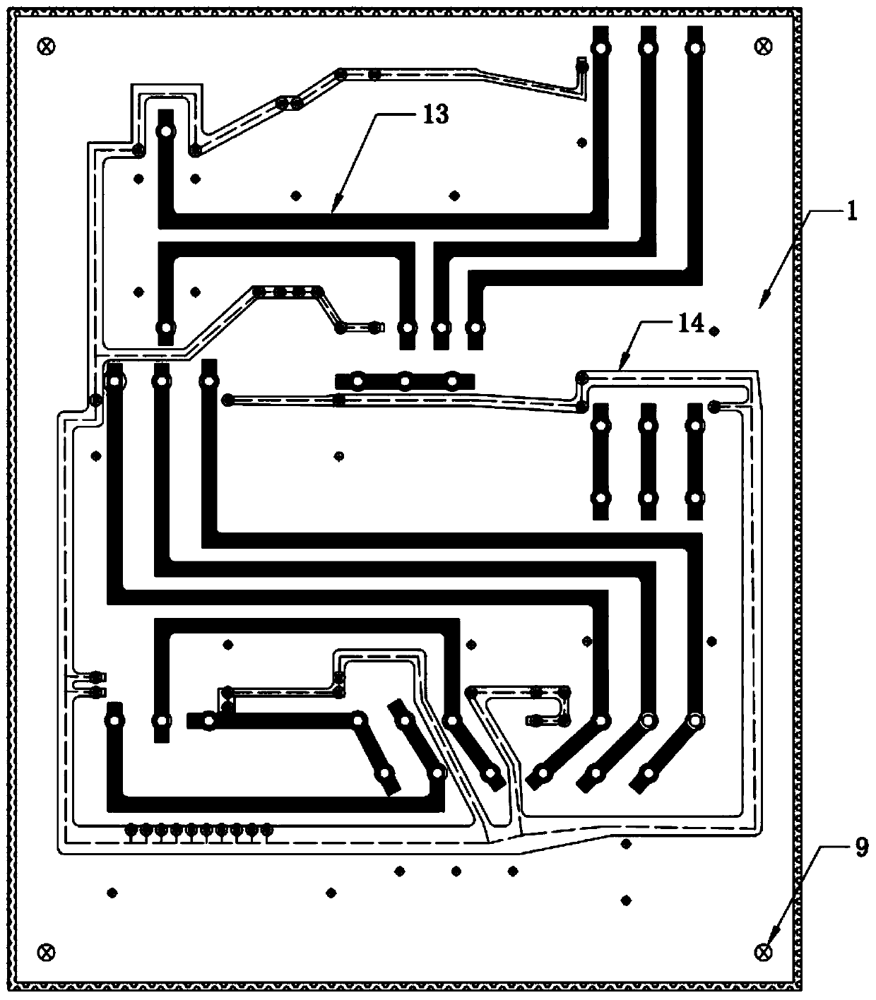 Integral fully-sealed prefabricated electrical circuit board and manufacturing method thereof
