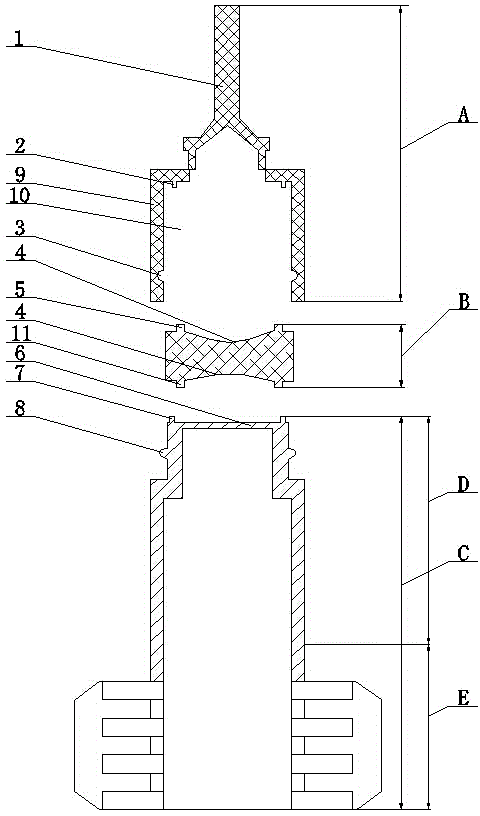 Internal sealed buckle-assembled non-welded combined cover and interface for infusion