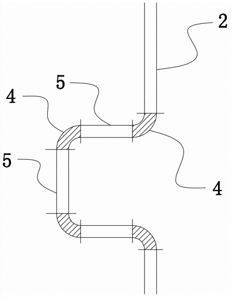 Device for downward conveying concrete