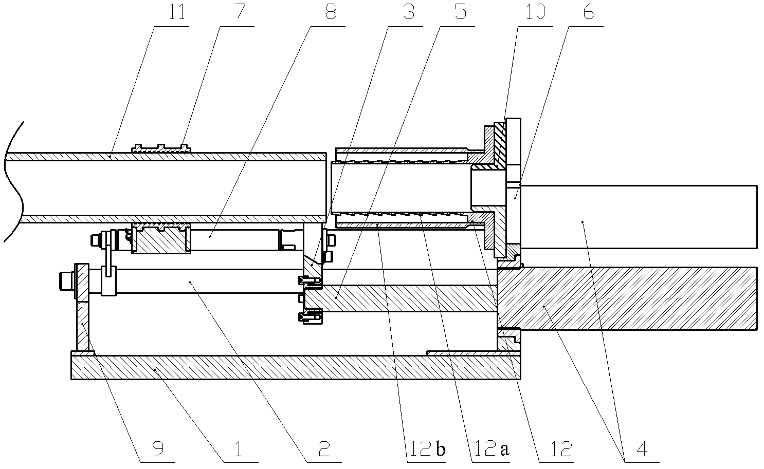 Pipe drawing and crimping integrated machine for pipeline connection and use method of pipe drawing and crimping integrated machine