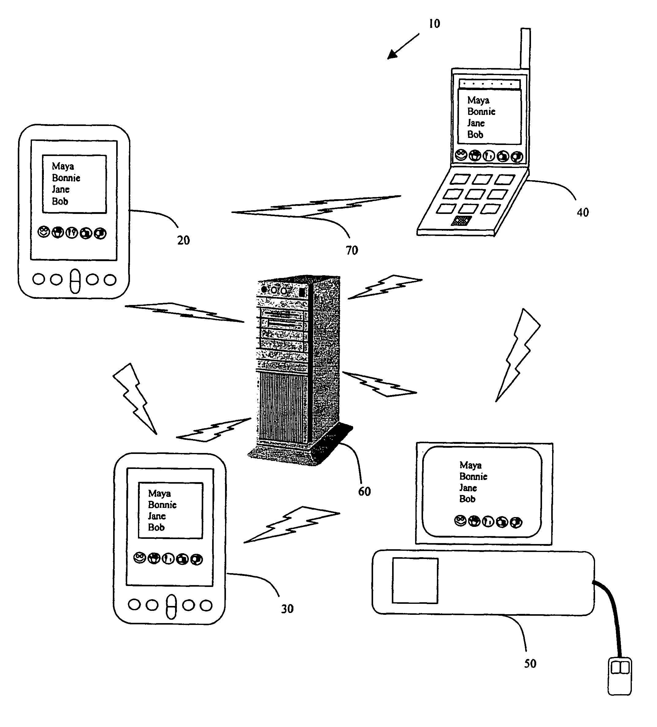 System, method and apparatus for communicating via sound messages and personal sound identifiers