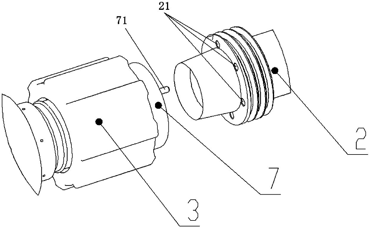 Outlet connecting mechanism of artificial blood pump and assembling method of outlet connecting mechanism
