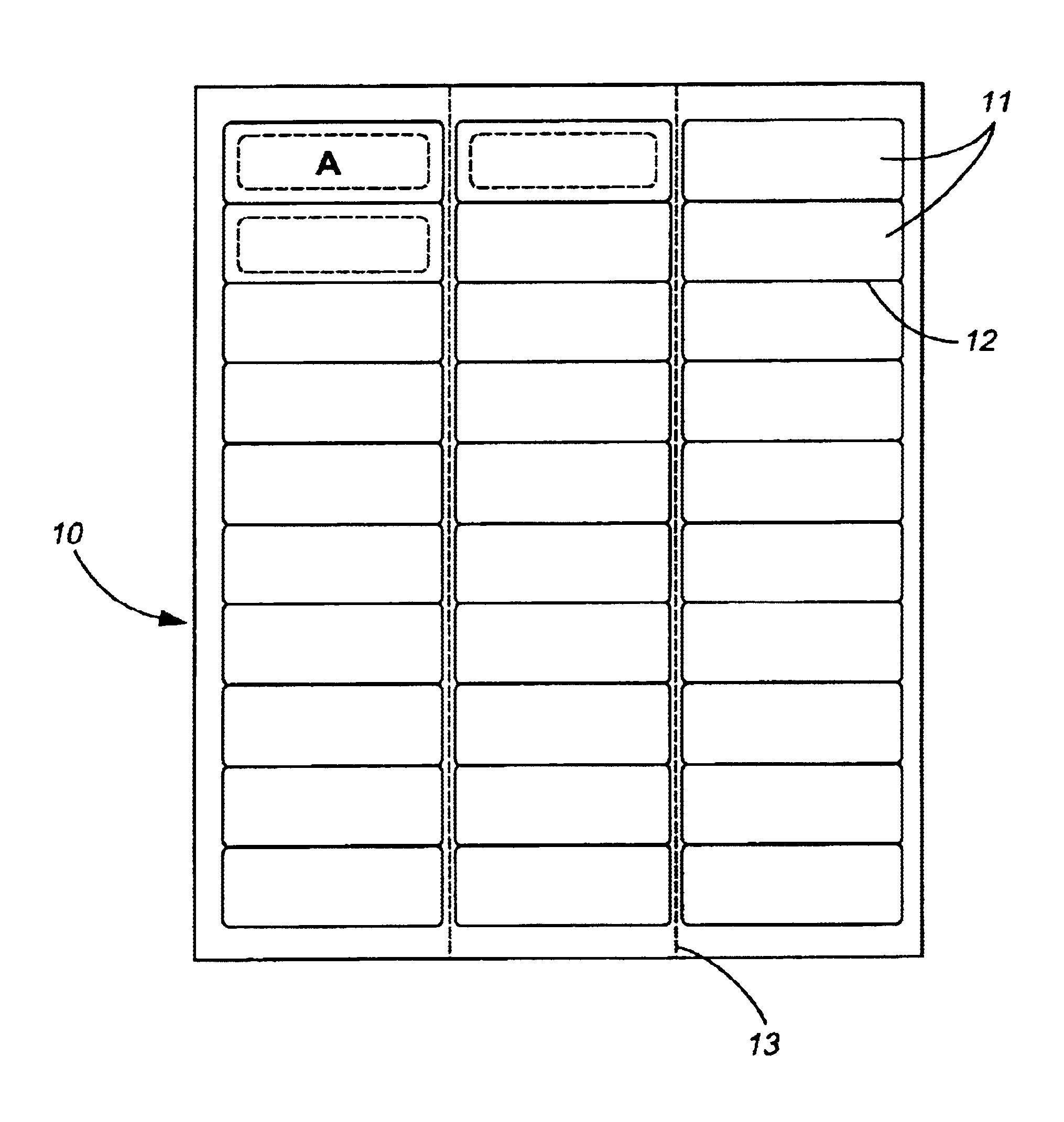 Label and disposition of adhesive and adhesive release