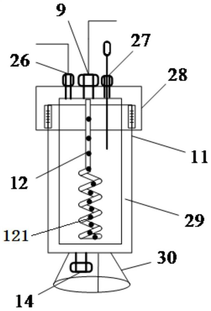 Natural gas hydrate heat injection-replacement combined simulation mining device and method