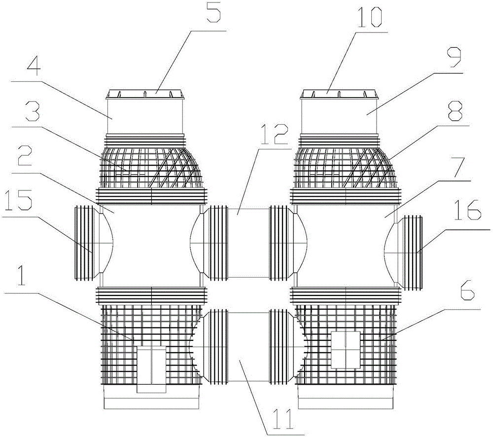 Oil separating and desilting device for rainwater