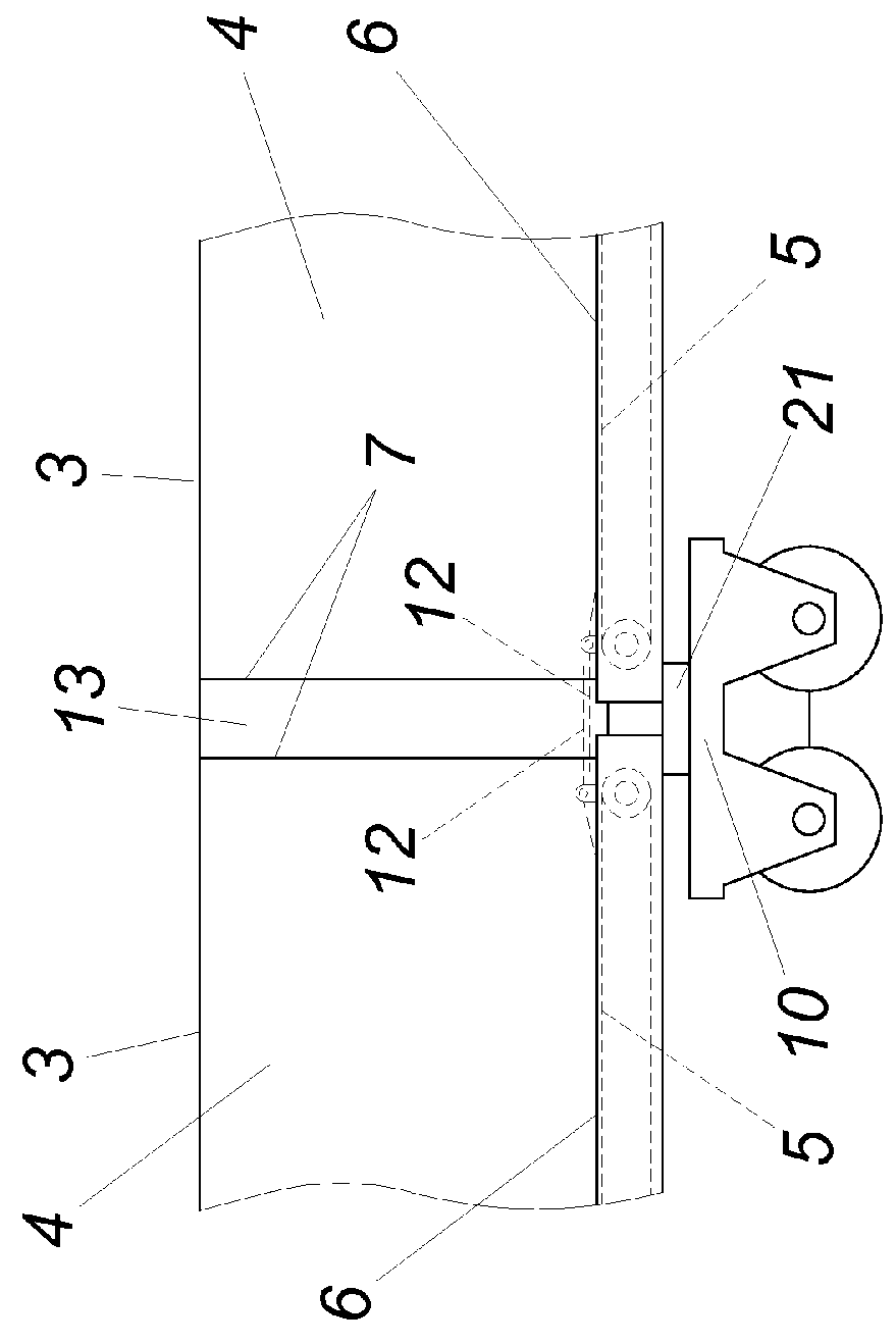 Device for conveying material during track laying