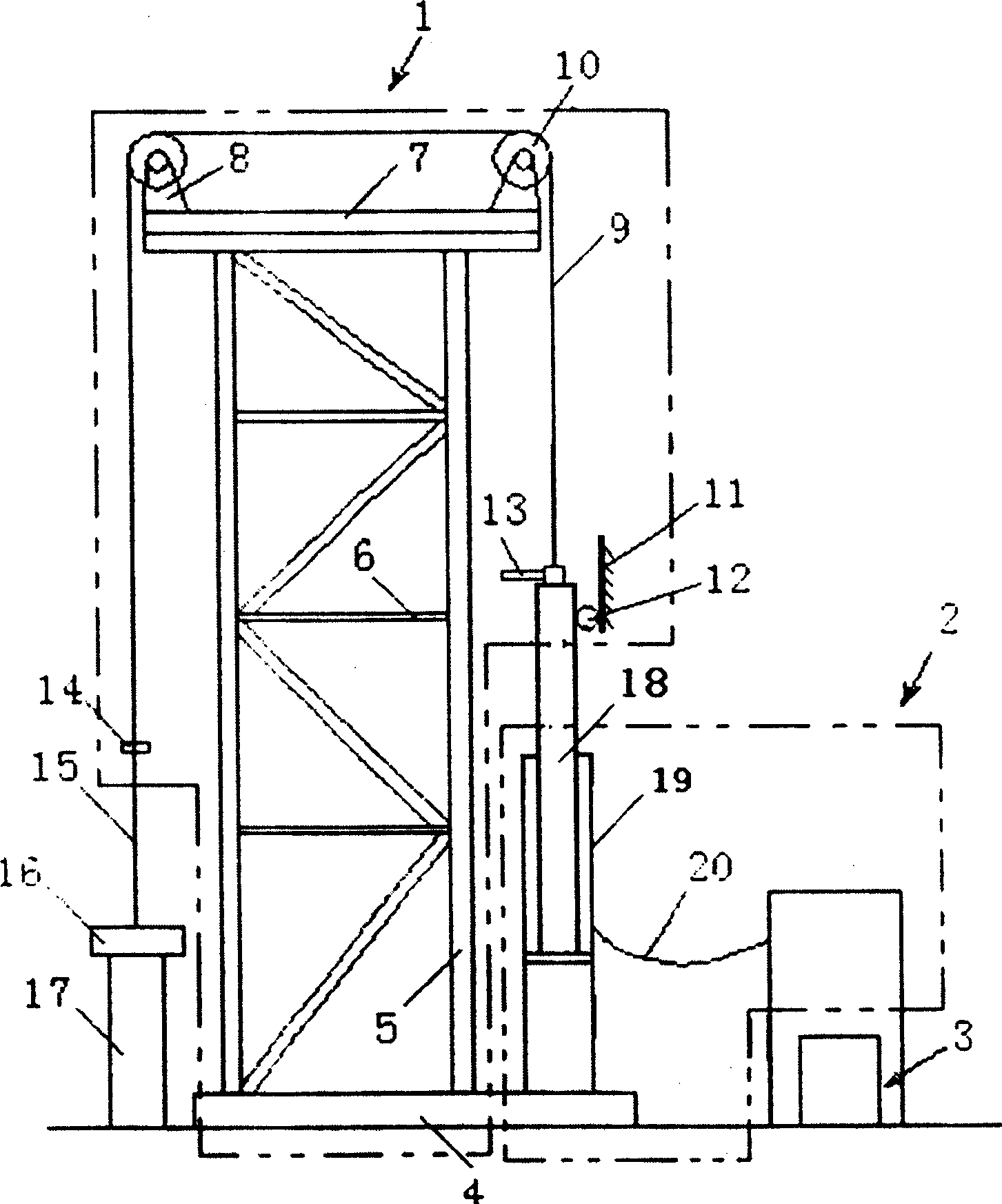 Frequency conversion hydraulic well pumping unit for reducing installation power