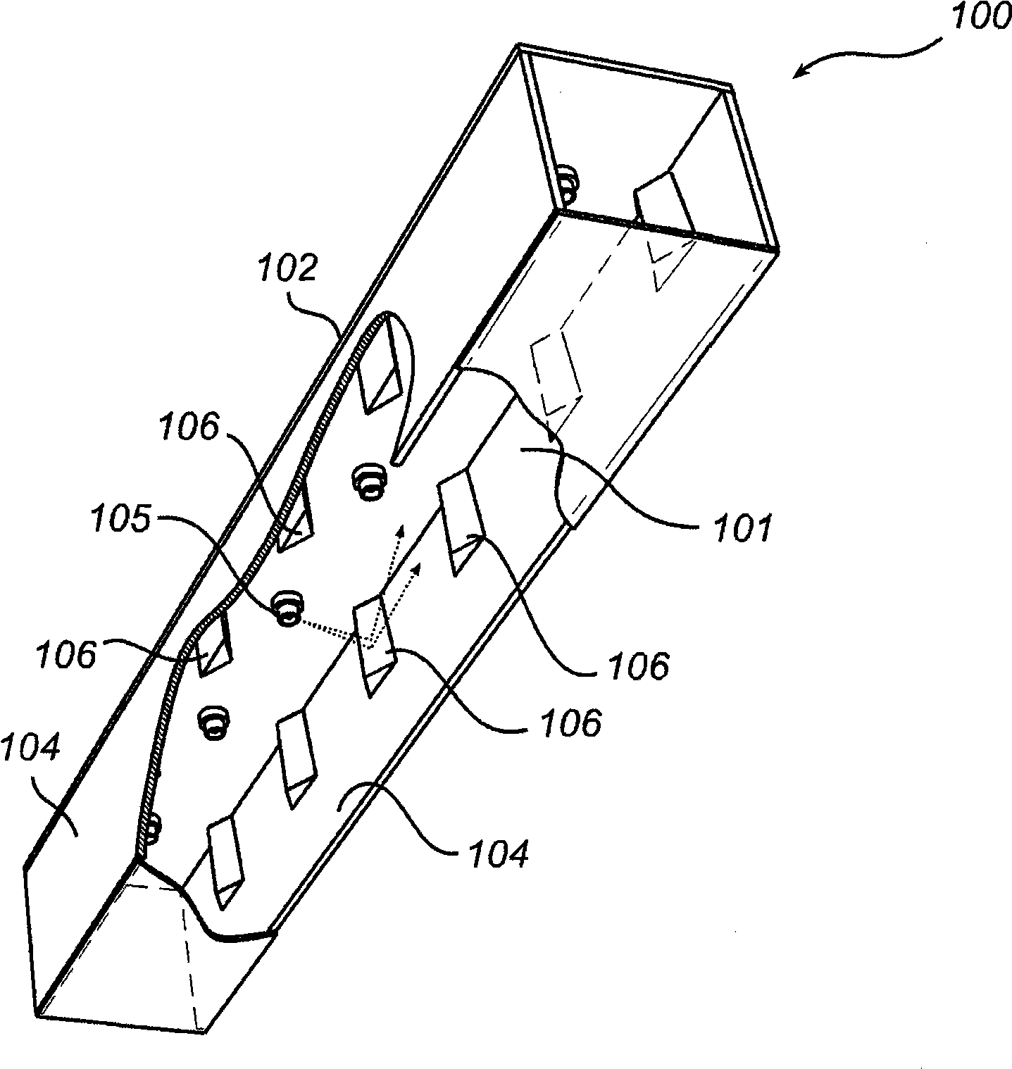 Device for mixing light of side emitting leds