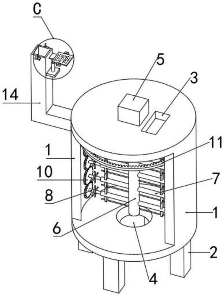 Waste incineration fly ash melting treatment device