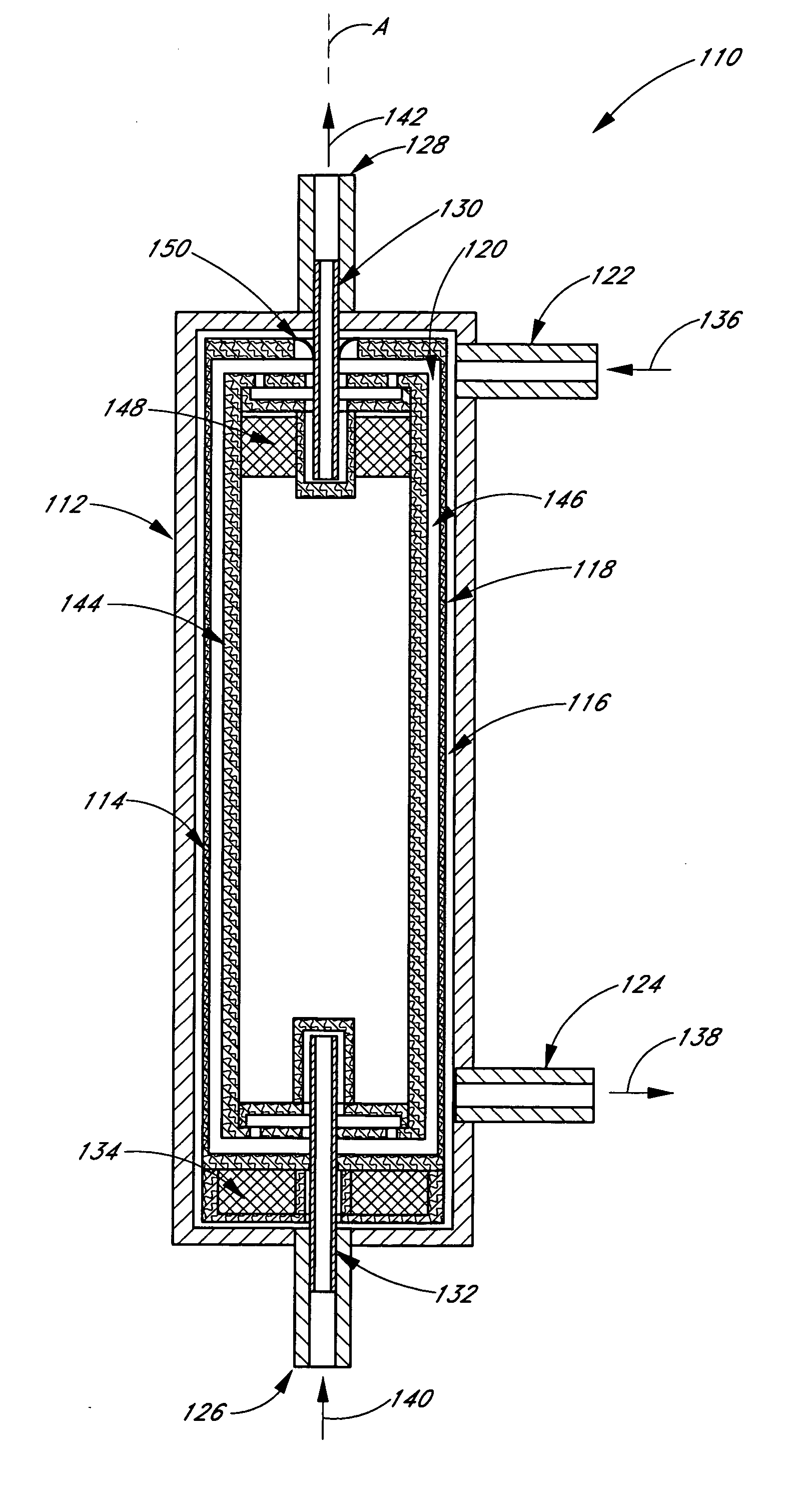 Two stage hemofiltration that generates replacement fluid