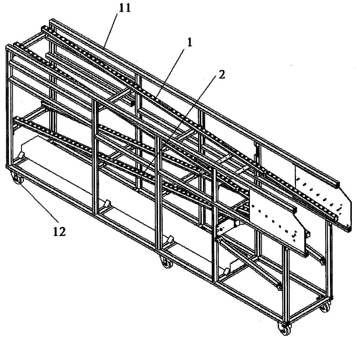 A dynamic material rack system at the edge of the line